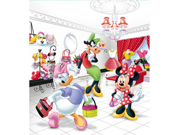 Ag Art - Papier Peint Xl Intisse La Boutique De Minnie Mouse Disney 180x202 Cm