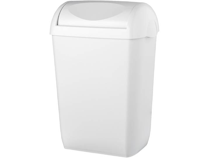 PlastiQline PQSA43 afvalbak kunststof wit 42 liter met swingdeksel (5656)