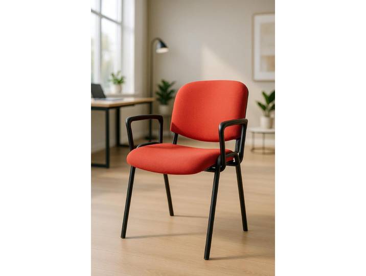 4er Set Ofis Stühle mit Armlehnen - Rot
