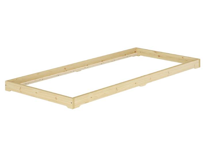 Niederflurbett Massivholzbett Extra Niedrig Fichte Geölt 90 x 190 cm