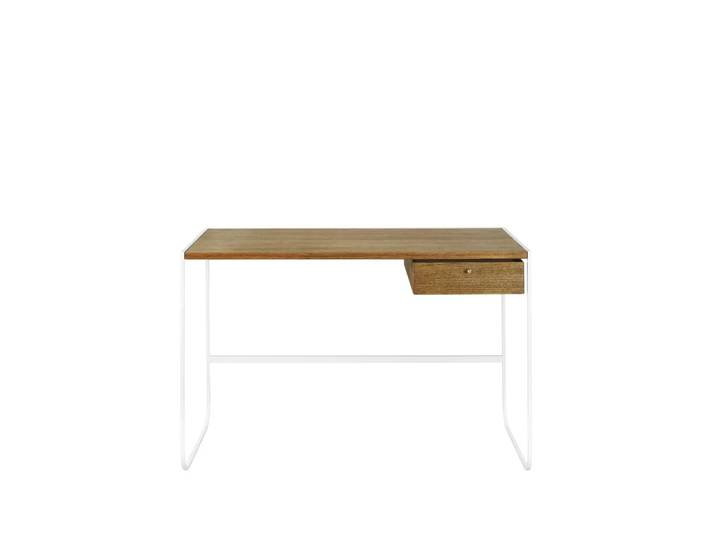 Asplund Bureau Tati chêne teinté noyer (p4), 1 tiroir p4, support white
