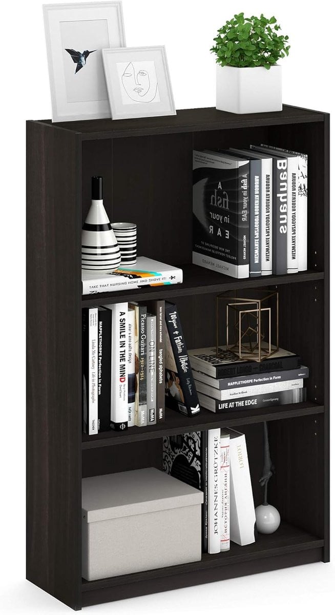 Stijlvolle rechte boekenkast met verstelbare planken voor de woonkamer of slaapkamer