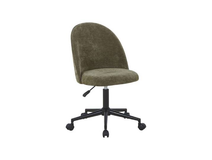 Chaise de bureau à roulettes tissu kaki - Phyl