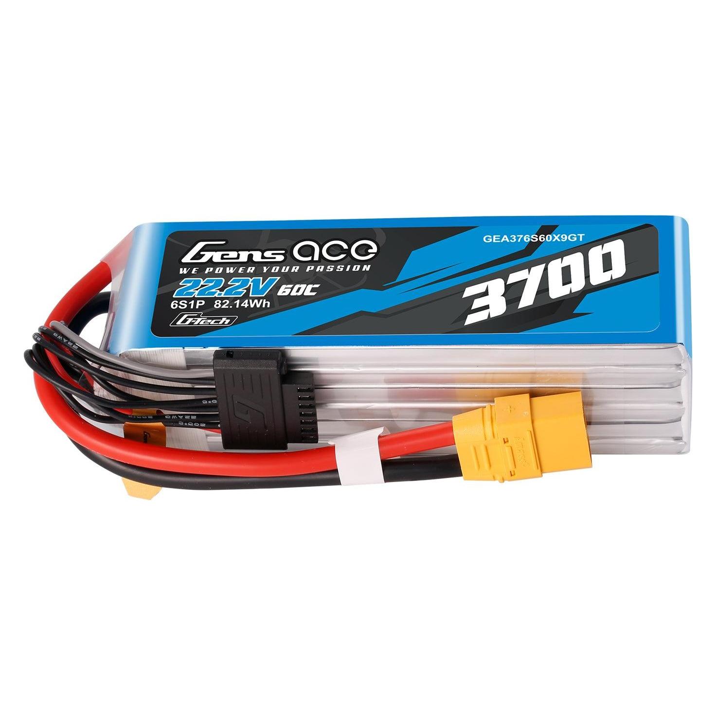 Gens Ace Accumulator Lipo G-Tech 3700mAh 22.2V 60C 6S1P XT90 (3700 mAh, 22.20 V) (GEA376S60X9GT)