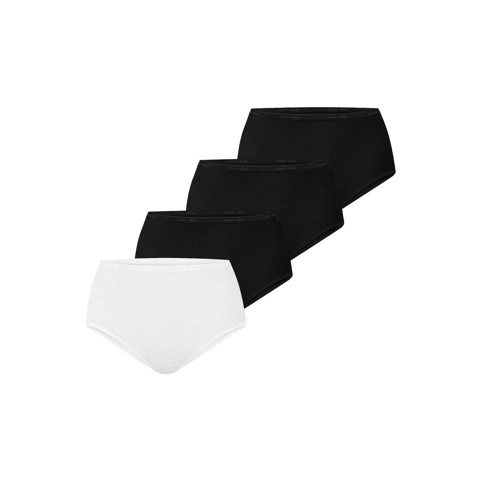 NUR DIE Damen Taillenslip Bio-Baumwolle GOTS-zertifiziert 4er Pack