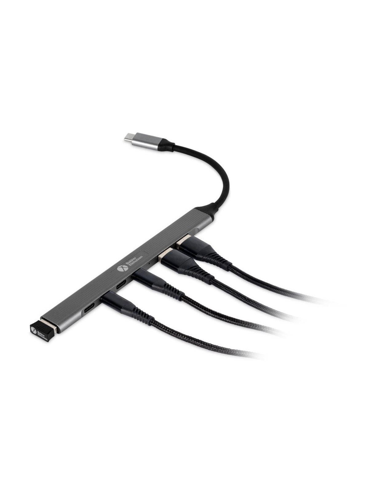 Bakker Elkhuizen - hub - 7-in-1 - 7 ports USB-Hubs - 7 - Grau