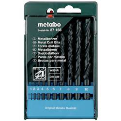 Metabo 627158000 Metall-Spiralbohrer-Set 10teilig 1 mm, 2 mm, 3 mm, 4 mm, 5 mm, 6 mm, 7 mm, 8 mm, 9 mm, 10 mm 10 St.