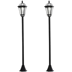 Outsunny - Solar Gartenlaterne - Ø18,5 x H129 cm - schwarz