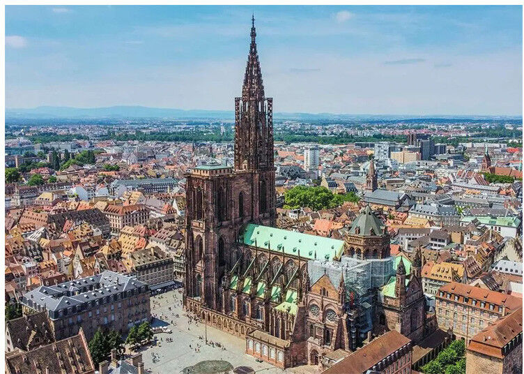 Puzzle 1000 pcs Collection Régions de France, La Cathédrale de Strasbourg - Nathan