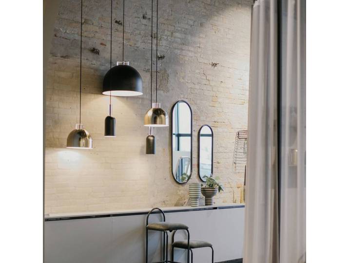 Design hanglamp Luceo, dimbaar, messing / goud, Woon-/ Eetkamer, metaal, Design, hanglamp