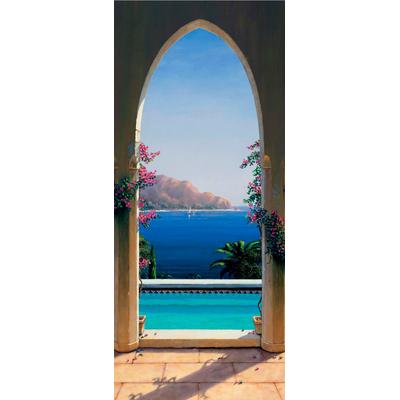 Fototapete PAPERMOON "Arch de Sorrento - Türtapete", bunt, B:0,9m L:2m, Vlies, Tapeten