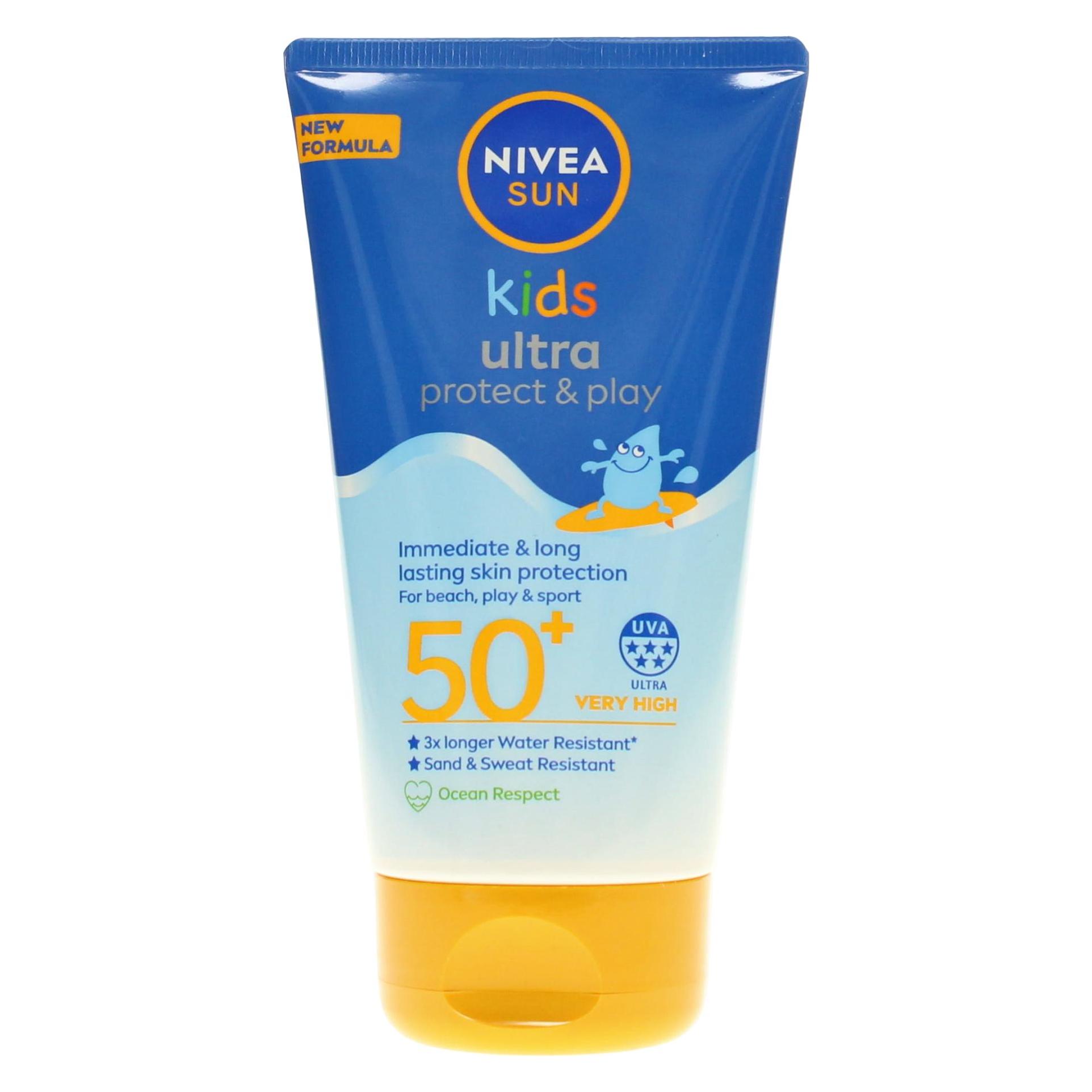 Nivea Sun Kids Ultra Protect & Play SPF 50+ Lotion 150ml - Moisturising for Kids (SPF 50, 150 ml) (4006000075464)