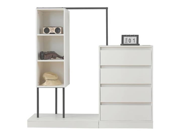 Feuille épaissie Nouvelle armoire à tiroirs Premium sense set d'armoire armoire blanche buffet cintre dimensions: b140 w40