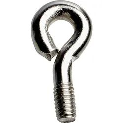 10 Schraubösen mit 4 mm Innendurchmesser, M4 Gewinde, Stahl, silber