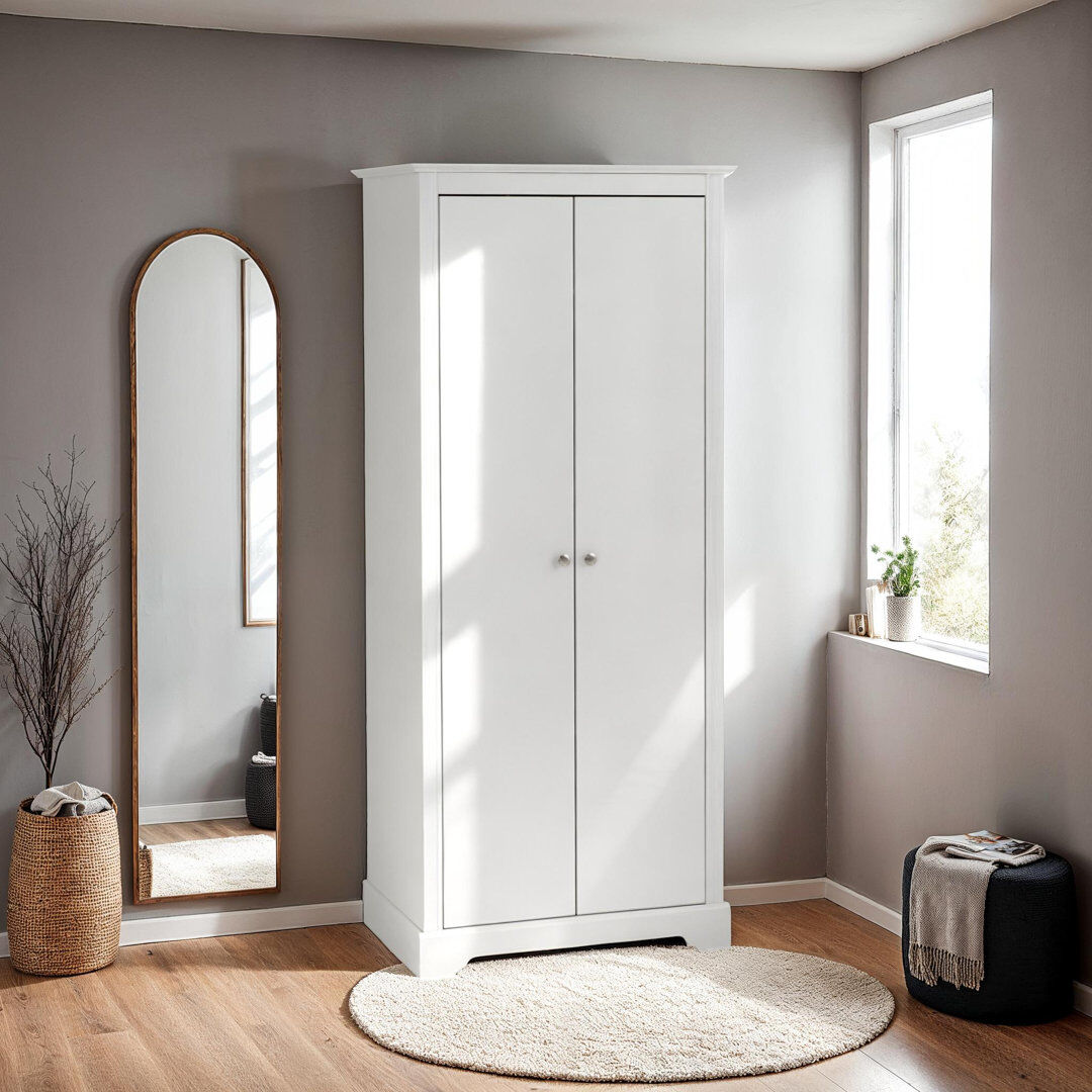 Lark Manor Clarita 2 Door Wardrobe Satin 188cm H X 80cm W X 54cm D