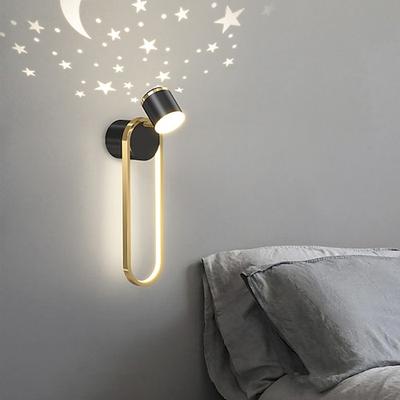 led wandleuchte wandleuchte hintergrund projektionslicht modern schlafzimmer nachttischlampe kunstdesigner personalisiert kreativ wohnzimmer