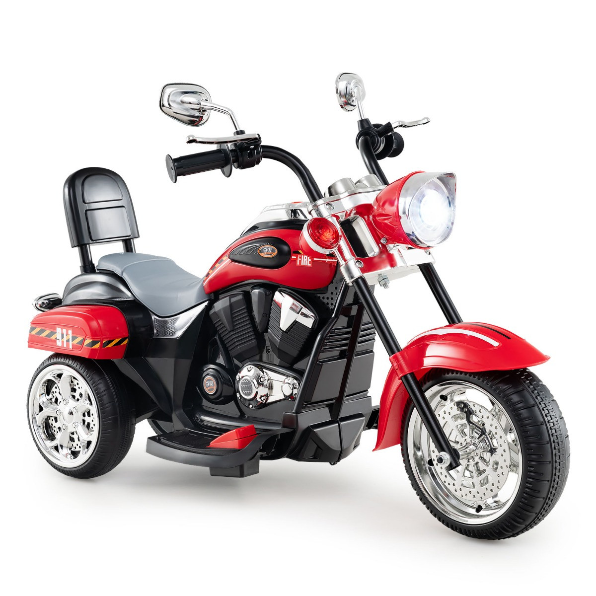 Costway 6V Elektrische Motorfiets voor Kinderen met Verstelbare Koplamp en Geluidseffecten