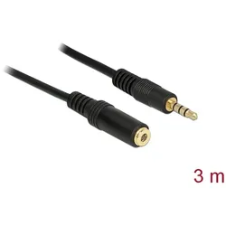 Delock Verlängerungskabel Audio Klinke 3,5 mm Stecker / Buchse IPhone 4 Pin 3 m