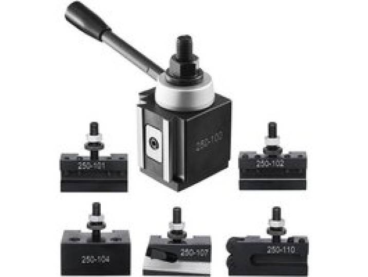 VEVOR Ensemble de poteaux d'outil à changement rapide, 6 pcs, porte-outil de tour, poteau d'outil de type cale et accessoires, pour mini-tour 152,4-305 mm et tour à métaux, matériau en acier durable