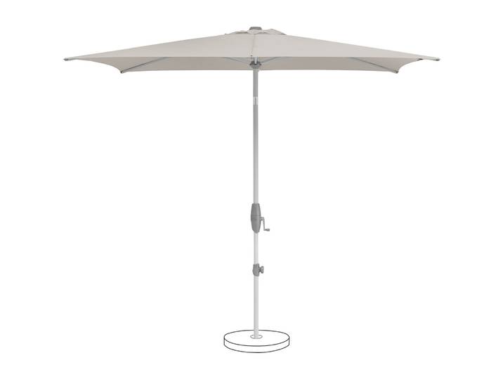 Suncomfort BY GLATZ Sonnenschirm Shell-Turn hellgrau Polyester B 250 T 200 cm - Sonnenschirm