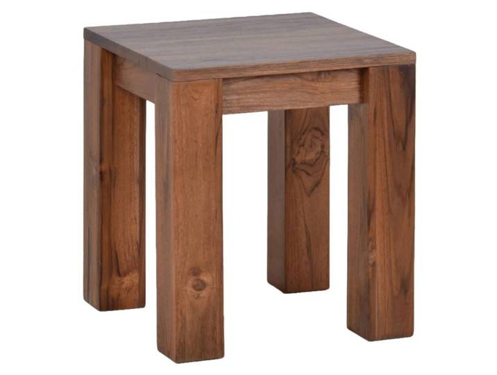MiaMöbel Beistell-/ Couchtisch / Hocker Thali Massivholz Teak Modern Indien Indisch