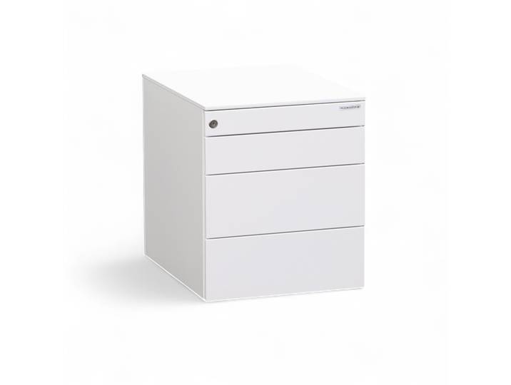 Rollcontainer Dieffebi, Weiss, mit Schubladen, Neu – perfekt für modernes Büro