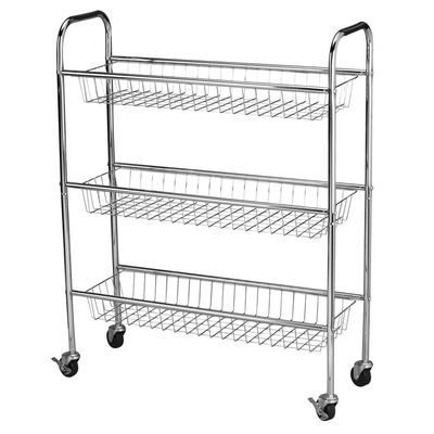 Household Essentials "3-Tier Slim Storage Cart - 26.0""L x 9.0""W x 33.0""H"