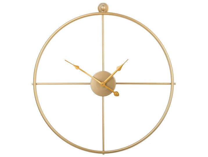 Beliani Wanduhr Metall gold Zuchwil, Goldfarben, Mode, 50x50x2 cm, Dekoration, Uhren, Wanduhren