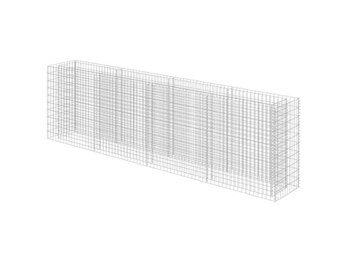 RJPLMFV Hochbett, Gabion, verzinkter Stahl, 360 x 50 x 100 cm Beetumrandung, witterungsbeständig, stabiles Schweißgitter, Steinfüllung