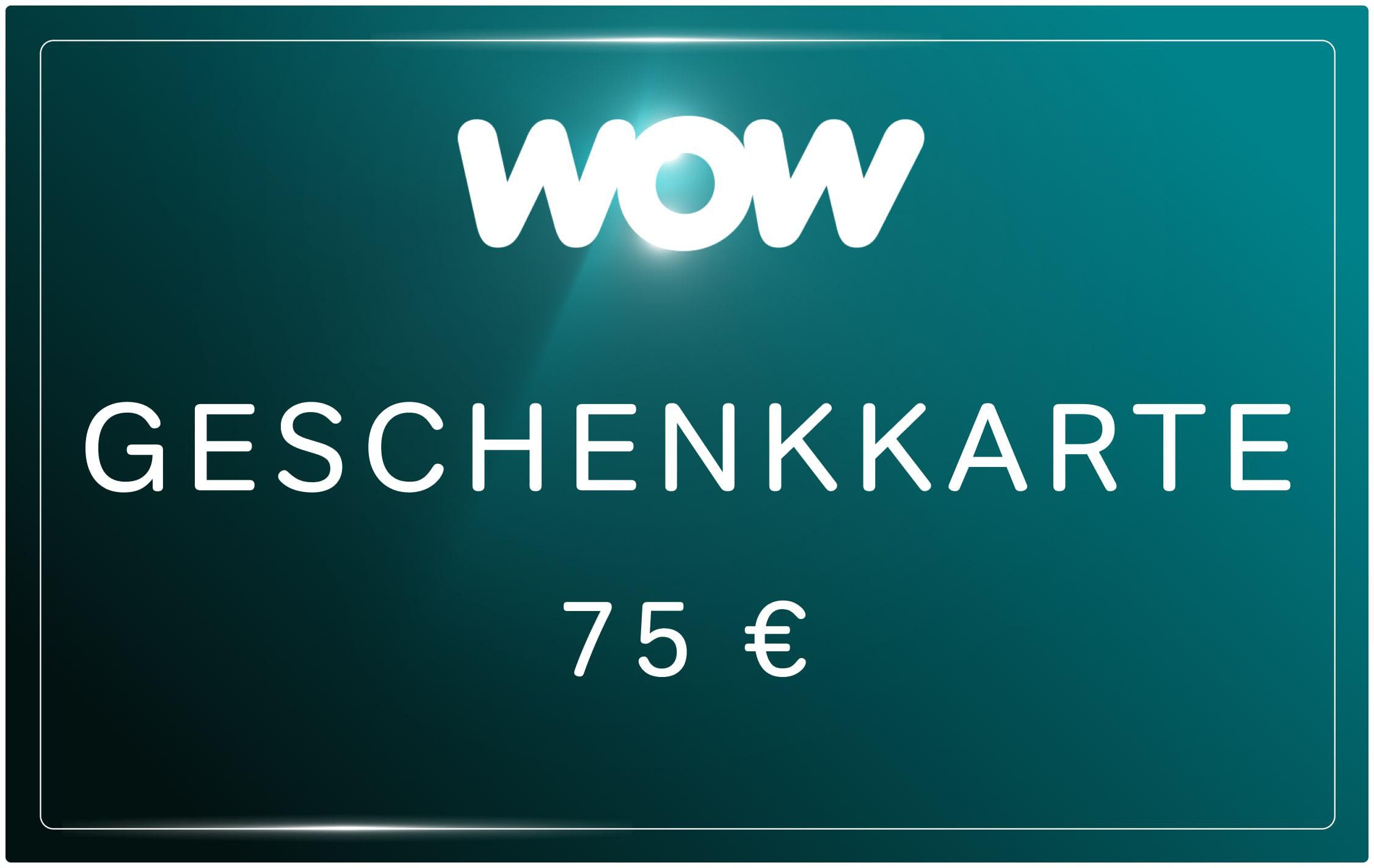 WOW Geschenkkarte 75 EUR DE