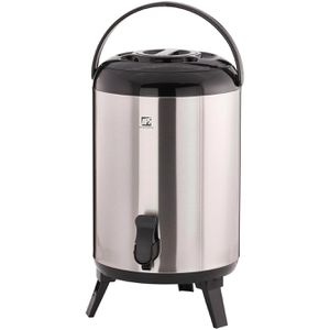 APS Getränkespender Iso-Dispenser 10788, 9,5 Liter, Edelstahl, mit Ständer und Zapfhahn