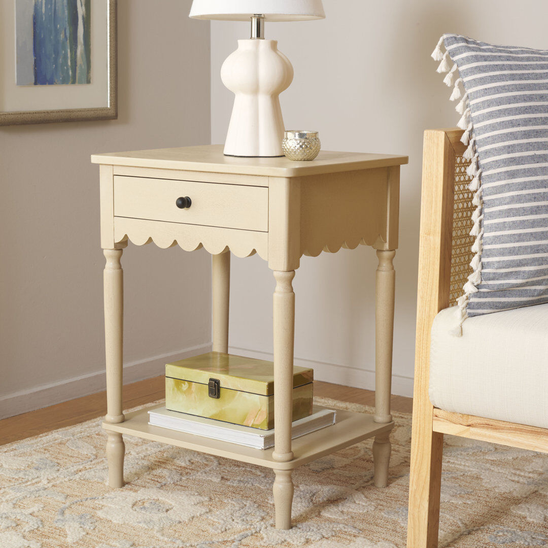 Canora Grey Four Leg Rectangular Side Table Natural 66.04cm H X 48.01cm W X 39.88cm D