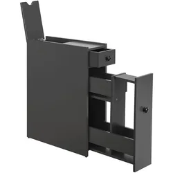 Helloshop26 - Badezimmer-Waschtisch mit 2 Schubladen 58 x 16 x 48 cm dunkelgrau