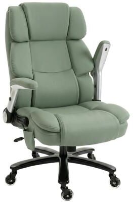 toswini Fabric Big and Tall Office Chair with Air Lumbar Support and Flip Arms