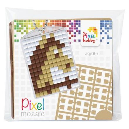 Magni Pixel P23025 Mosaik Medaillon Pferd, Schlüsselanhänger für Kinder zum Selbstgestalten, kinderleichte (23025)