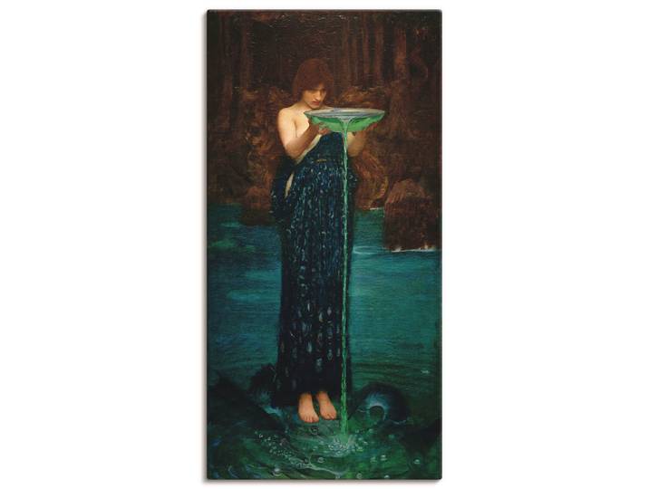 Leinwandbild ARTLAND Circe Invidiosa , blau (farbe bild(er): blau), B:30cm H:60cm, Bilder, Leinwandbild, auf Holzrahmen gespannt