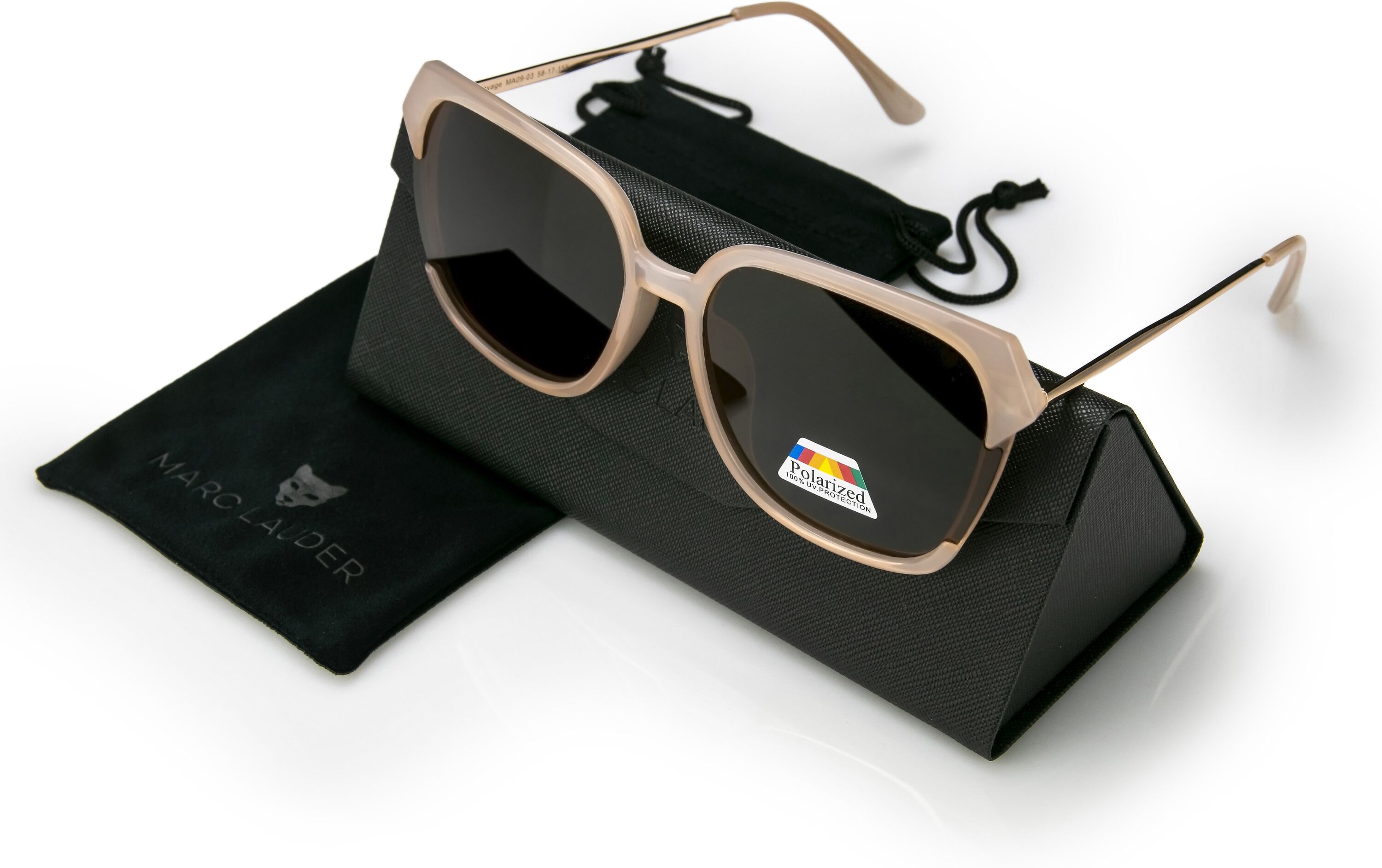 Sonnenbrille MARC LAUDER "MA09-03", Jungen, champagner, Sonnenbrillen Sonnenbrille, 3: dunkles Glas, starke Sonneneinstrahlung