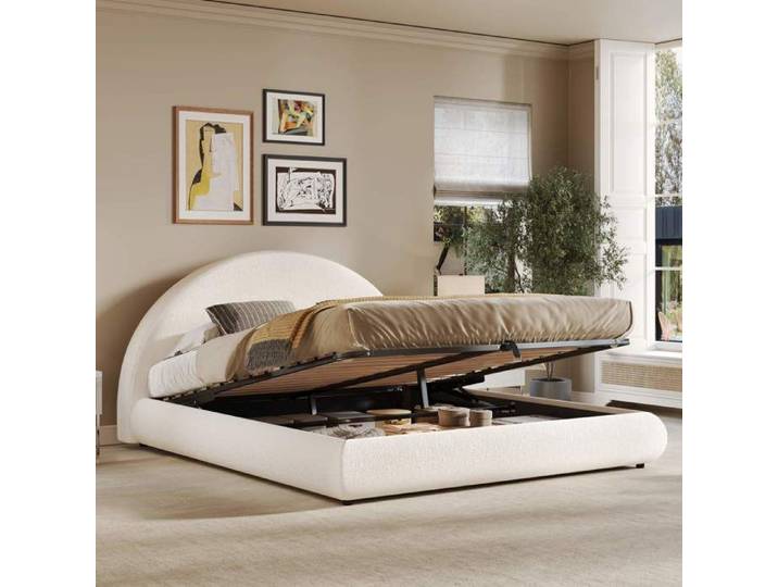 Grand lit coffre 180x200 cm deux places dimensions totales 220x195x103 cm capacité de charge maximale 220 kg