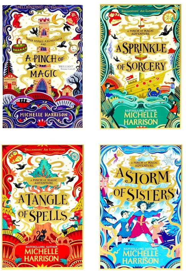 Simon & Schuster Children's Books A Pinch of Magic Adventure Collection 4 Book Set by Michelle Harrison - Paperback - Middle Grade Fantasy - Ages 9-12 - Gift Set