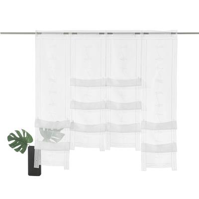 Scheibengardine WECKBRODT "Selina" Gr. 2, weiß, B:97cm H:120cm, Voile, Polyester, Gardinen, Hochraff, Gardine, Voile, echte Stickerei, transparent, Store