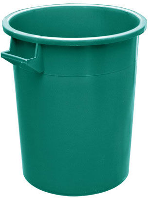 Bidone industriale verde 75l in plastica per rifiuti spazzatura 49x57