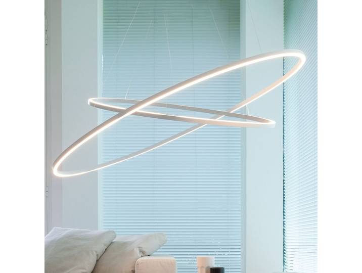 Ellisse Double Hängelampe 2.700 K aluminium - Nemo Nemo Lighting - Wohnzimmer - Modern - Metall - Mehrflammig