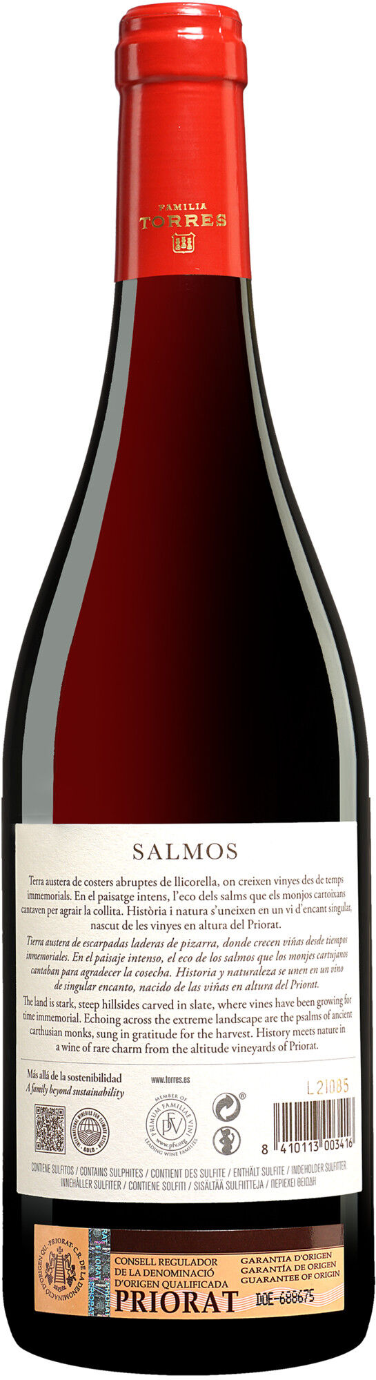 Familia Torres Torres »Salmos« 2020 14% Vol. Rotwein Trocken aus Spanien