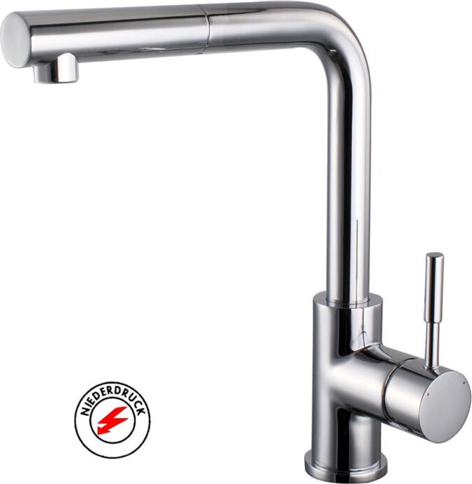 Beitz & Walz AqvaKitchen Spültisch-Ehm. ND m. Geschirrbrause chrom seitl. Hebel