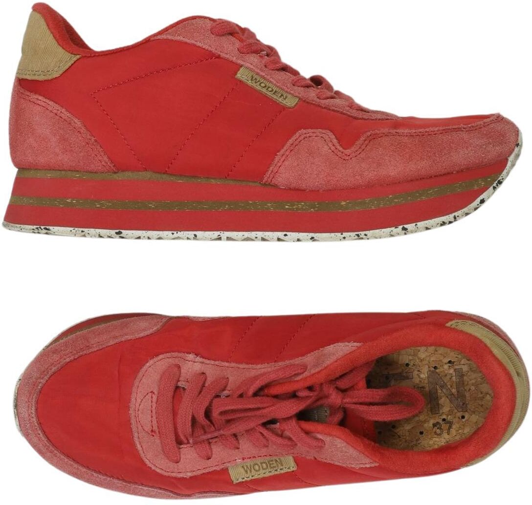 Woden Damen Sneaker, Rot, Gr. EU 37, kein / Etikett - Second Hand