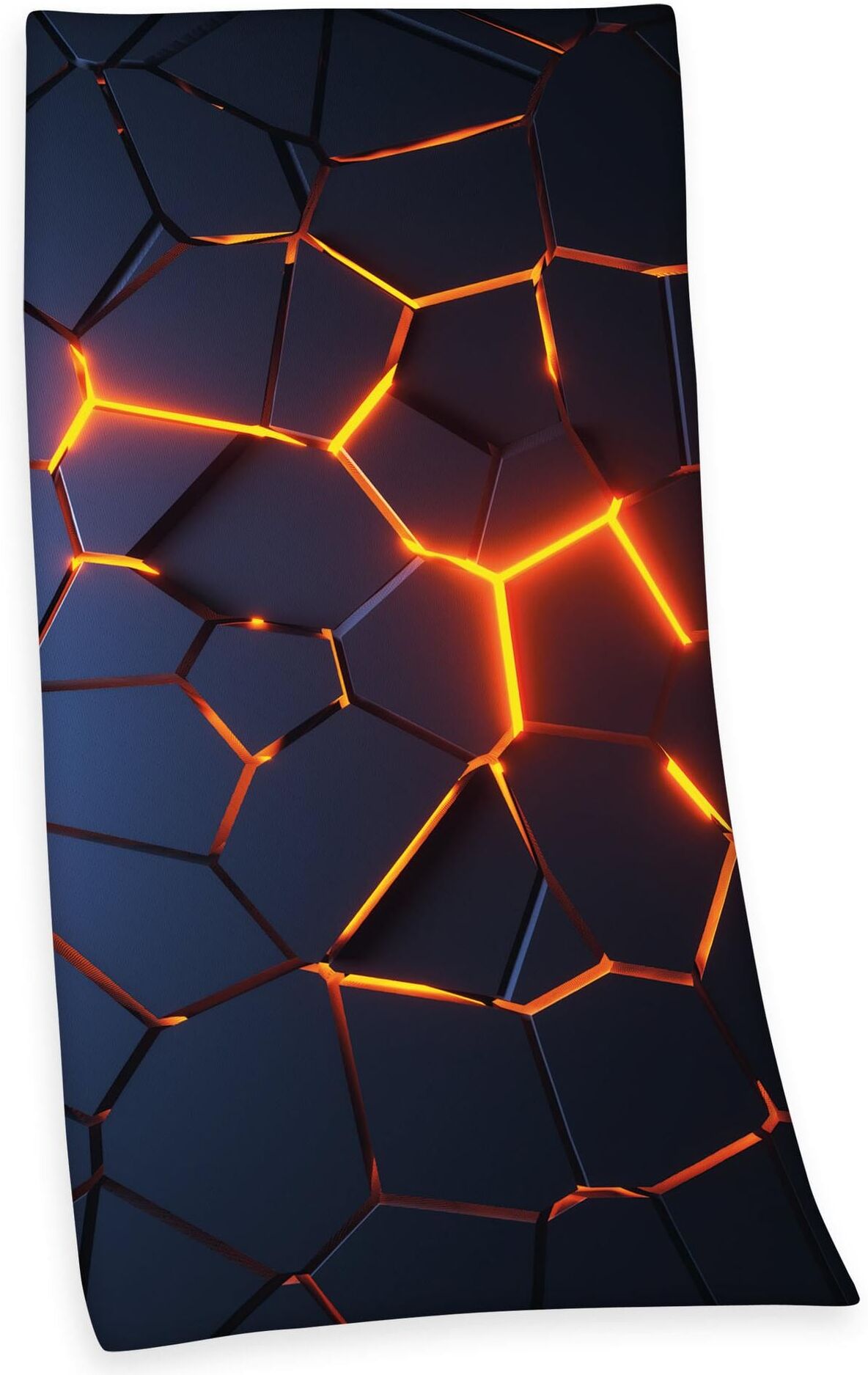Duschtuch HERDING "3D-Effekt", orange (orange, schwarz), B:75cm L:150cm, Frottee, Obermaterial: 100% Baumwolle, Handtücher, Duschtuch orange, schwarz B/L: 75cmx150cm, 1 Stk., Frottee