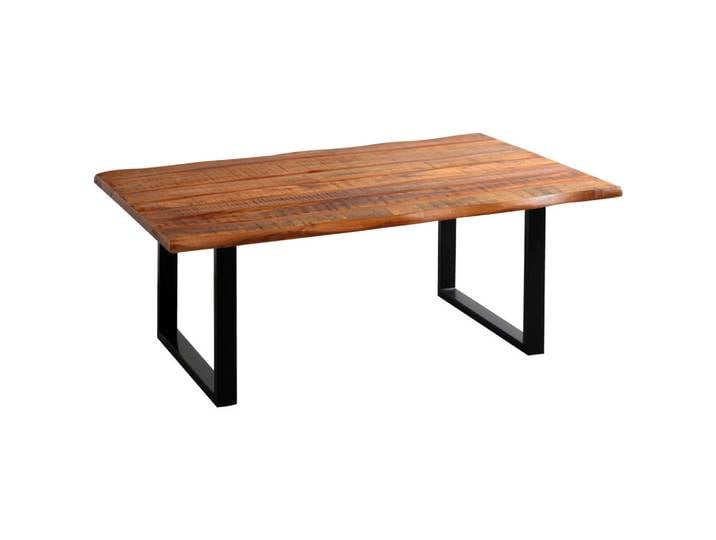 Landscape Couchtisch, Schwarz, Akazie, Holz, Metall, Akazie, Hartholz, Holz, U-Form, 70x45x118 cm, einfacher Aufbau, Wohnzimmer, Wohnzimmertische, Couchtische, Couchtische Metall