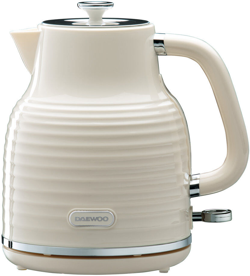 Daewoo Sienna Jug Kettle 1.7 Litre Cordless 360° Base 3KW Rapid Boil Grey Cream Cream 1.7L