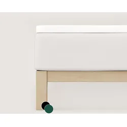schlafgut »Pure« Bio-Spannbettlaken für Topper XL / 164 Yellow Mid