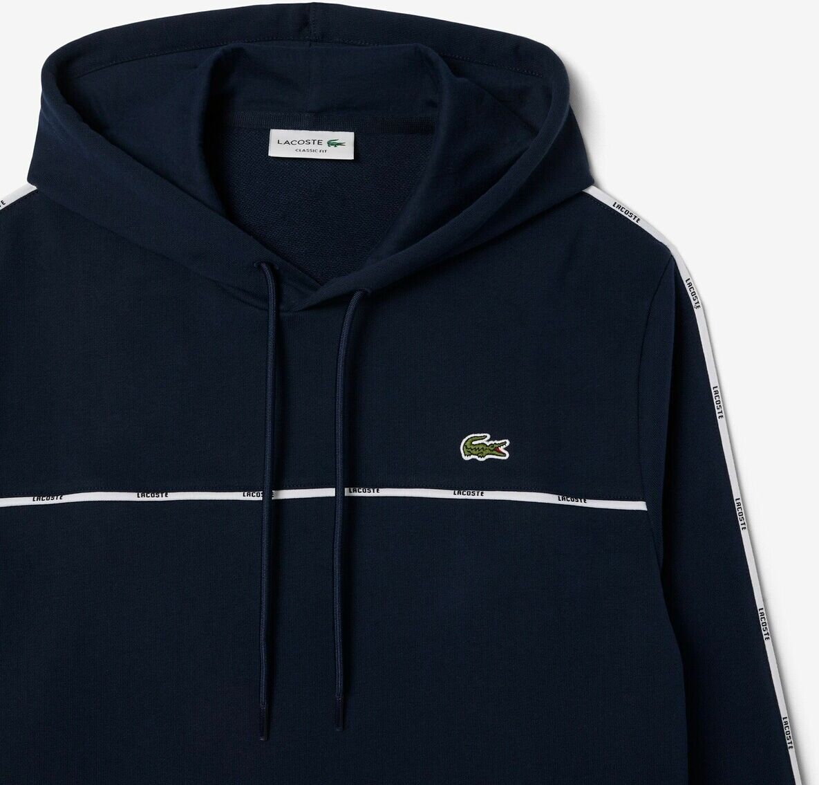Sweat à capuche avec liseré Lacoste